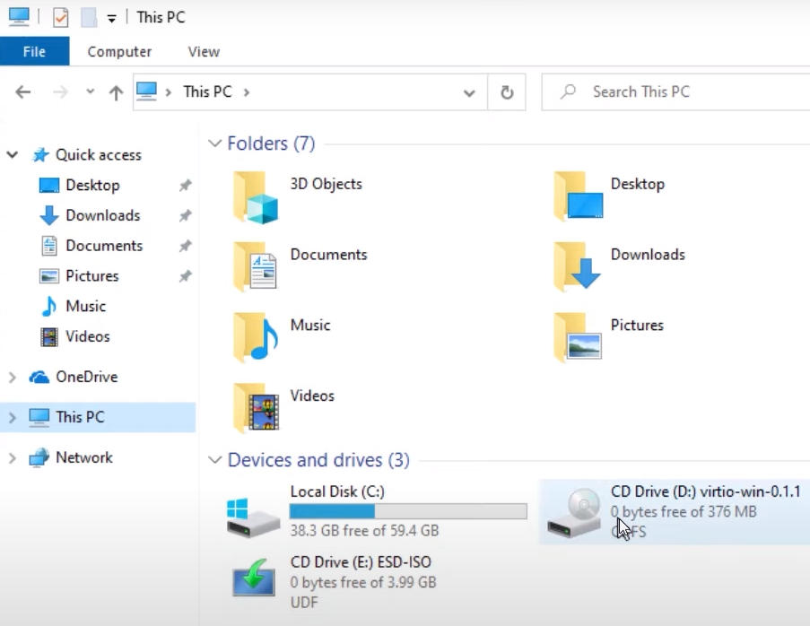 Windows configuration 9